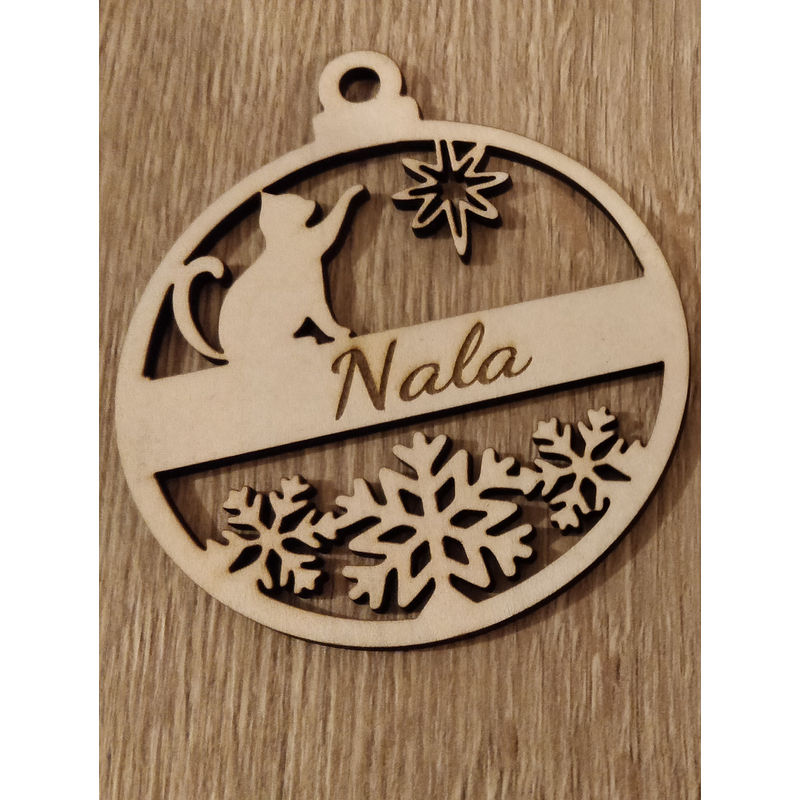 Boule de Noël gravée - Animaux